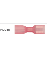 Quikcrimp HDC16 Red Heatshrink 6.3mm Female Blade Terminal - Fully Insulated Pack of 100