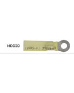 Quikcrimp HDC38 Yellow 4mm Heatshrink Ring Terminal