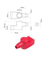 Ionnic SY2990-RED 30.5mm Battery Terminal Insulator in Red (QTY Pack 1)