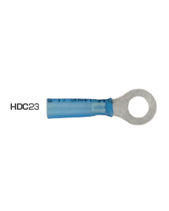 Quikcrimp HDC23 Blue 6mm Heatshrink Ring Terminal