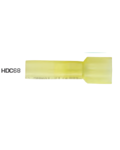 Quikcrimp HDC68 Yellow 6.3mm Male Blade Terminal - Fully Insulated Pack of 100