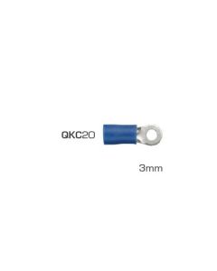 Quikcrimp Ring 3.7mm Pre-Insulated Terminal Blue Pack of 100